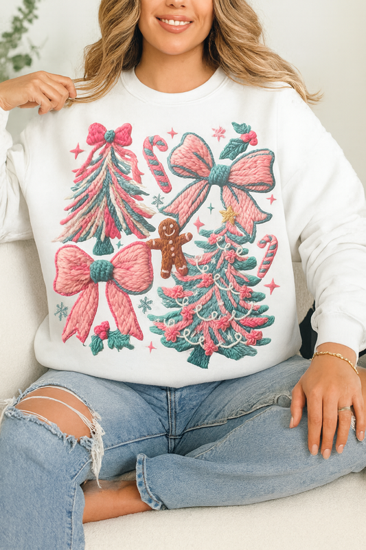 Pink Christmas Faux Collage