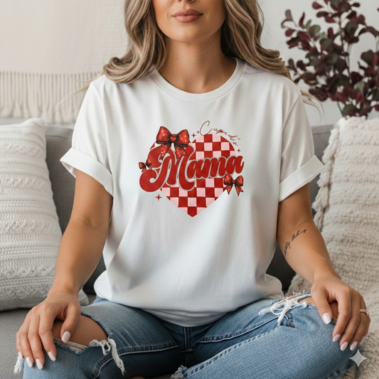 Cupid's Mama Checkered Heart