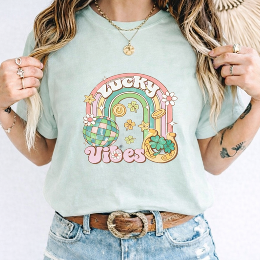 Retro Lucky Vibes Rainbow